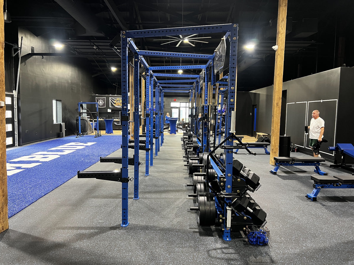 Rubber Rolls + Turf at Gym Blue