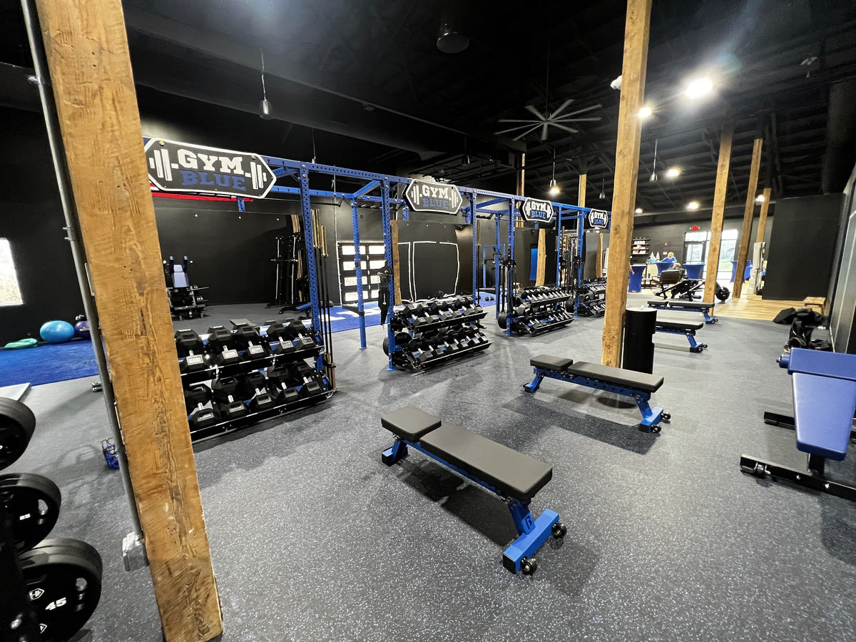 Rubber Rolls + Turf at Gym Blue